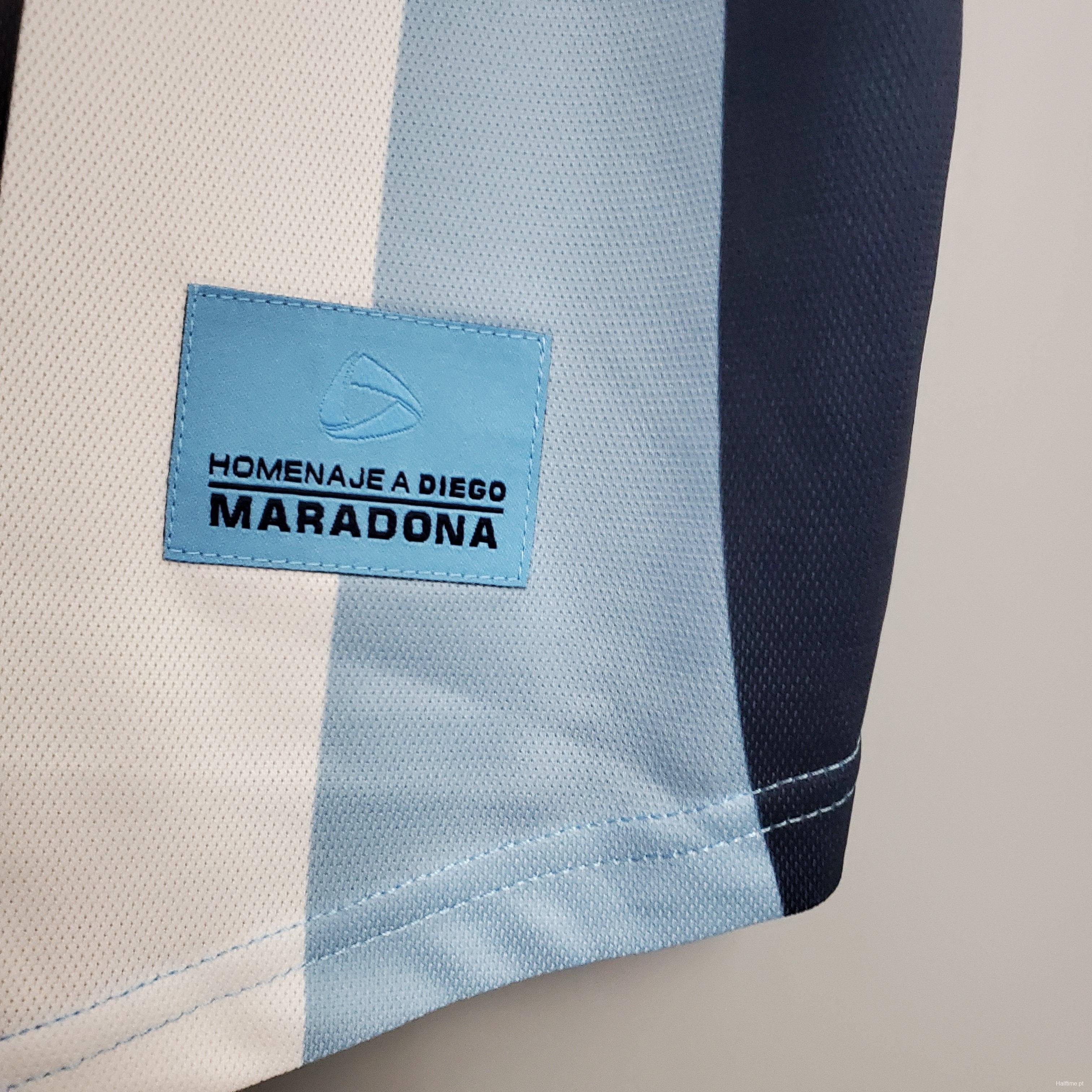 Retro 2001 Argentina Maradona #10 Commemorative Edition Soccer Jersey