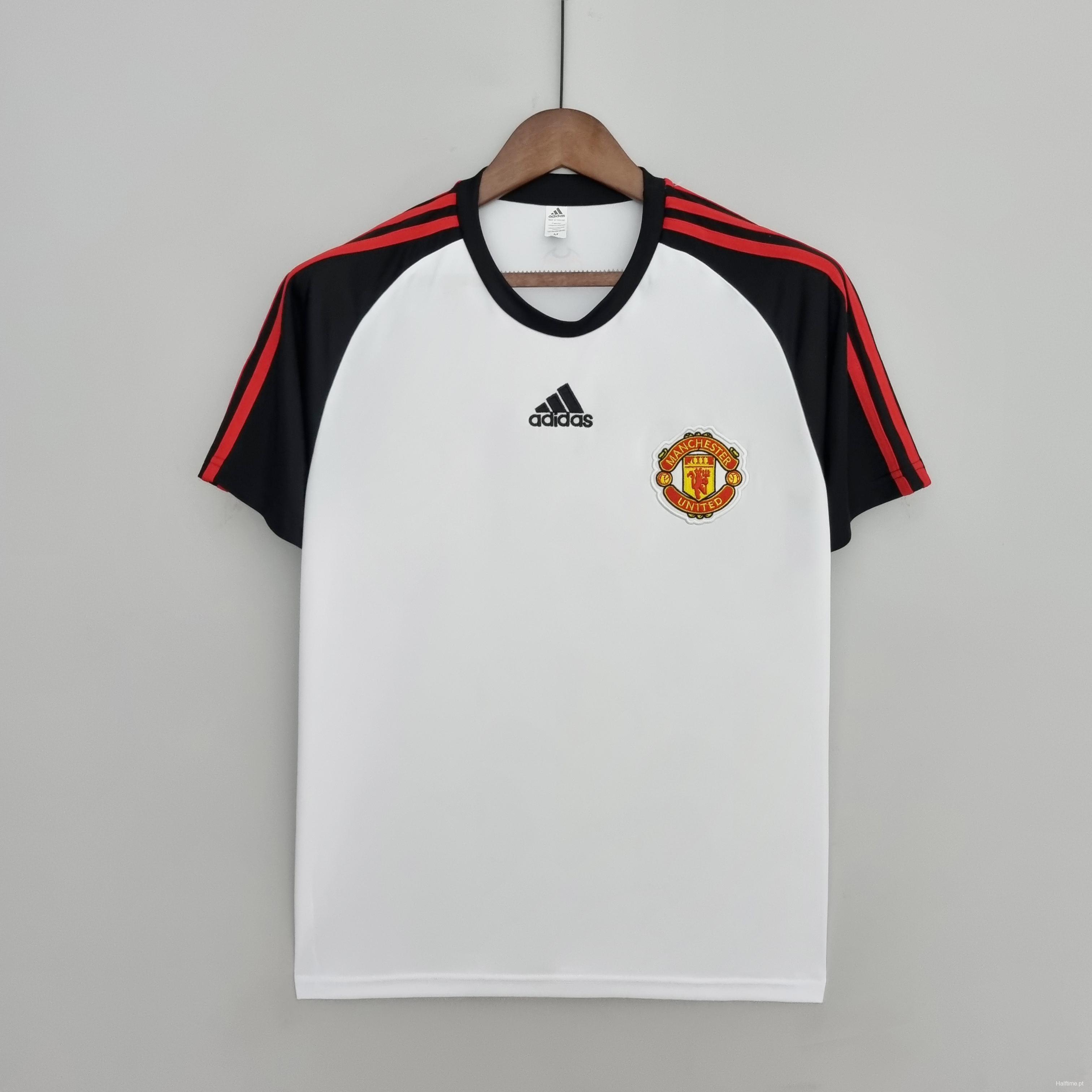 22/23 Manchester United Training Suit White Soccer Jersey