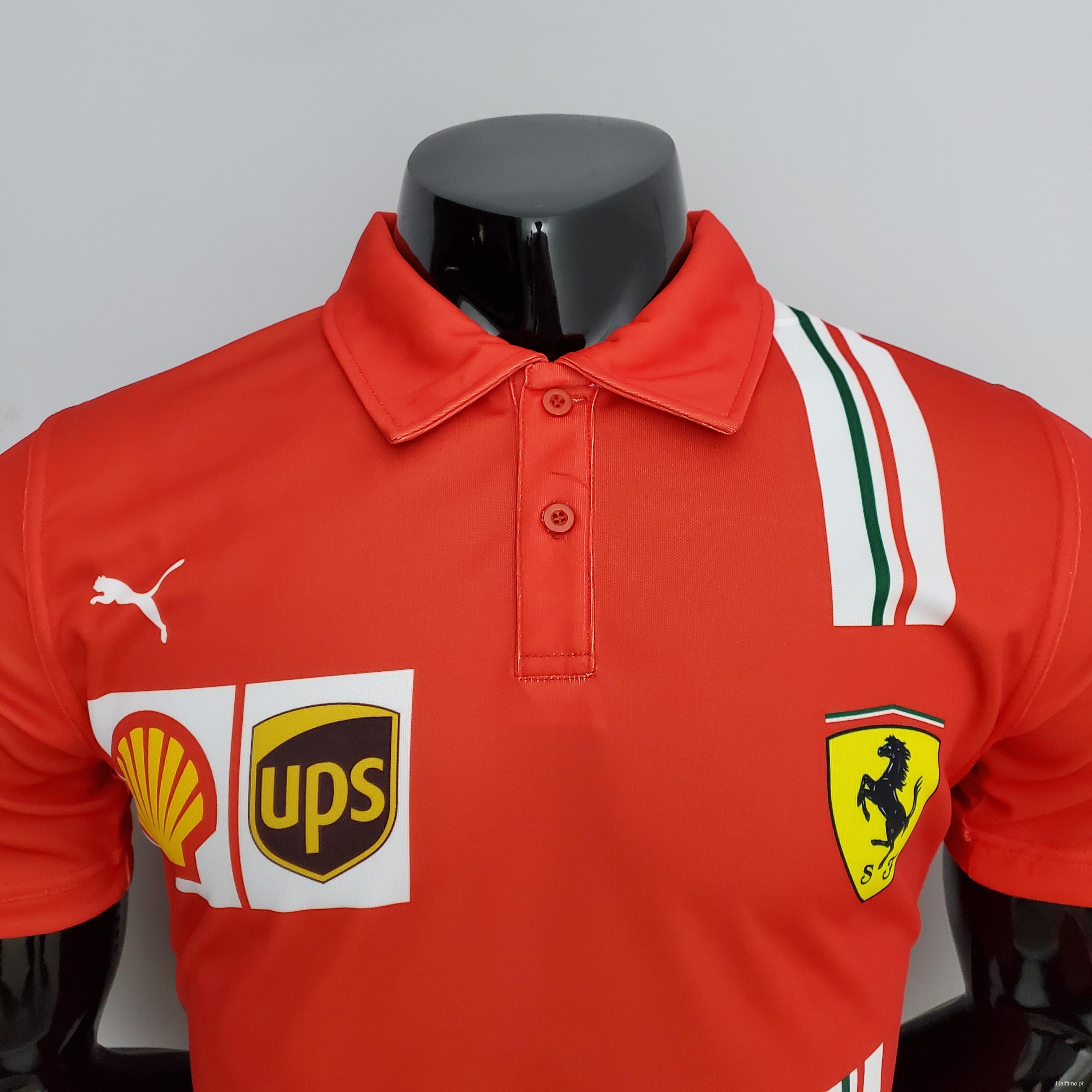 F1 Formula One 2022 Ferrari Polo Red S-5XL