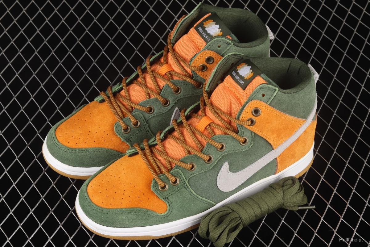 NIKE SB DUNK High Premium Homegrown autumn forest color SB buckle rebound fashion casual board shoes 839693-302