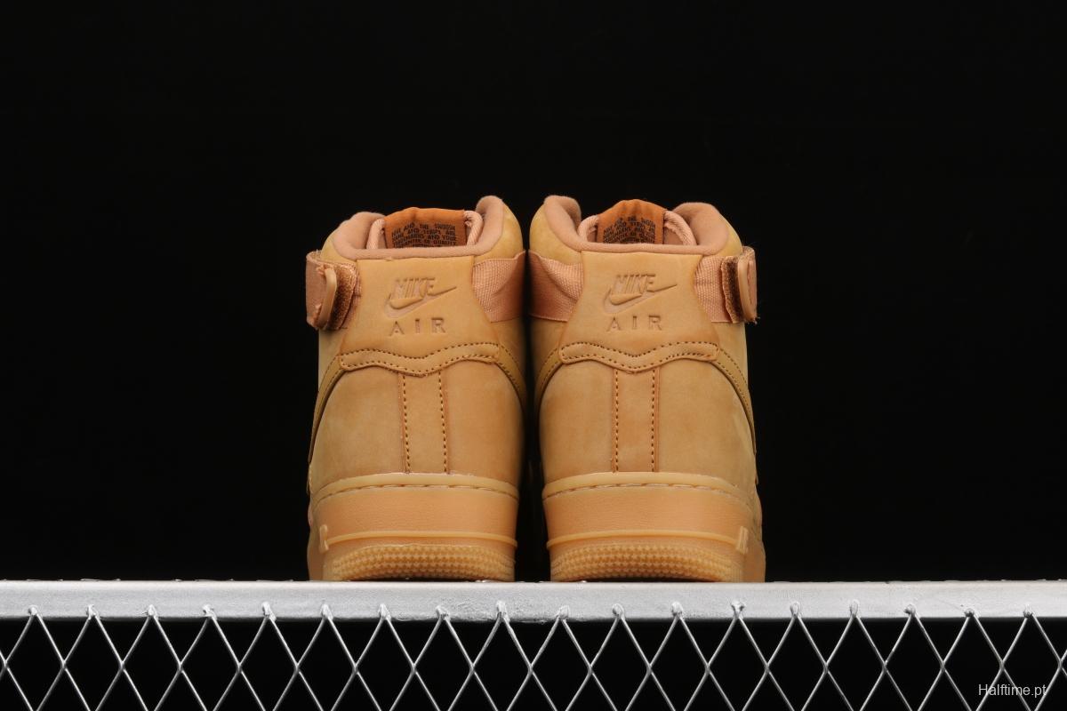 NIKE Air Force 1 High'07 2019 new wheat color high upper shoes CJ9178-200