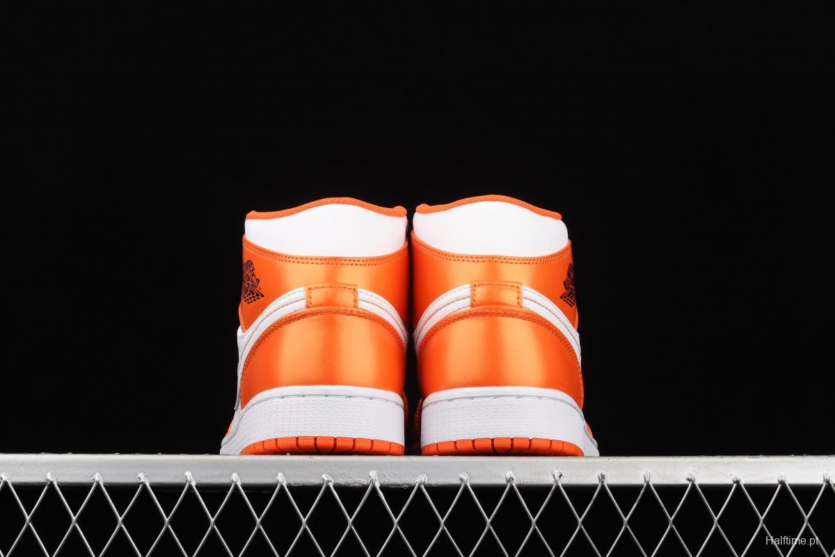 Air Jordan 1 Mid White Orange Culture Basketball shoes DM3531-800