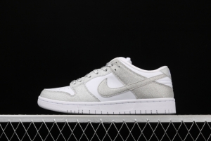 NIKE SB DUNK Low Pro white sky star color matching sports skateboard shoes BQ6817-208