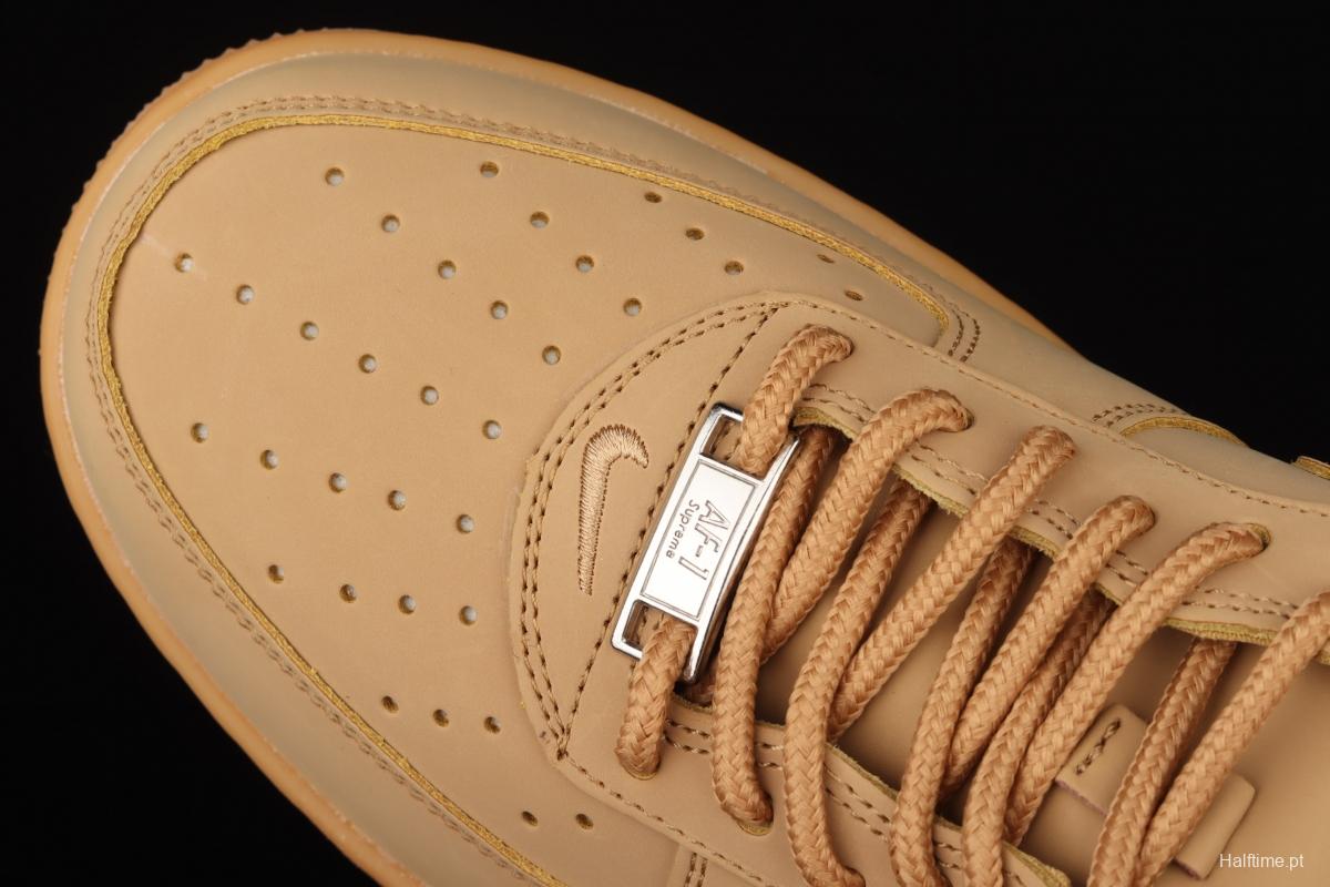 Supreme x NIKE Air Force 1 Low AF1 co-branded wheat color low-top casual board shoes DN1555-200