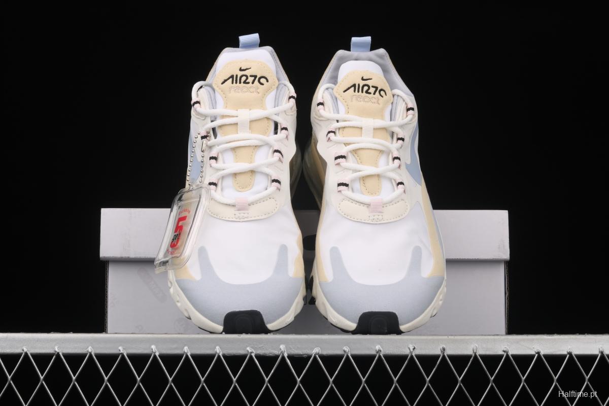 NIKE Air Max 270React new high-frequency mesh function half-palm air cushion cushioning running cloth shoes CT1287-100