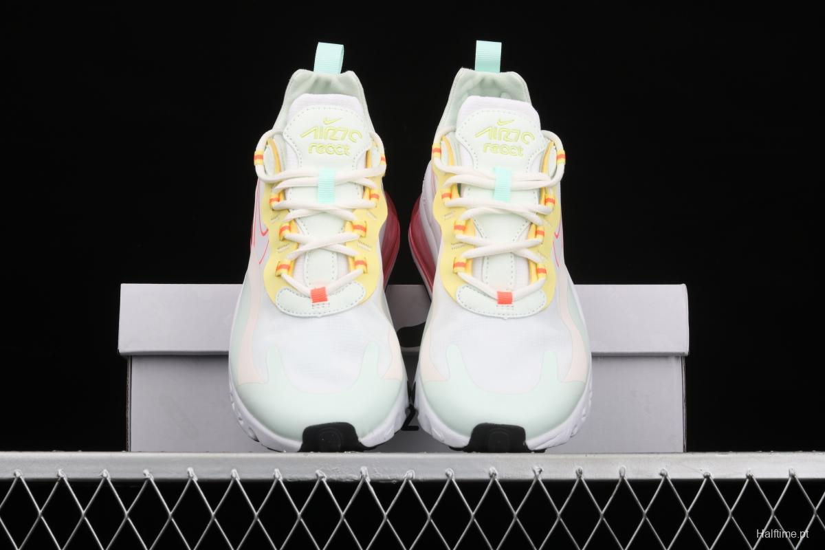 NIKE Air Max 270React new high frequency mesh hollowed-out half-palm air cushion running shoes CV8818-102