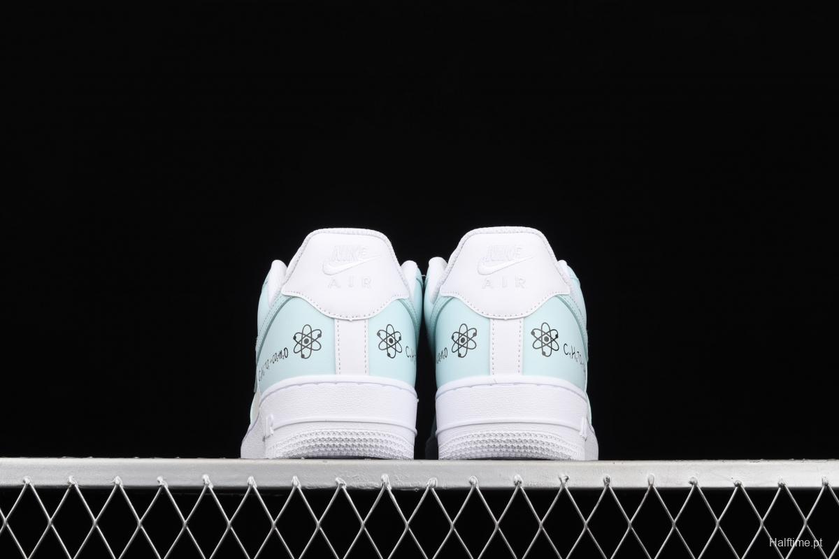 NIKE Air Force 11607 Low Quadratic theme Chemical Formula Color matching low-top casual board shoes CW2288-303