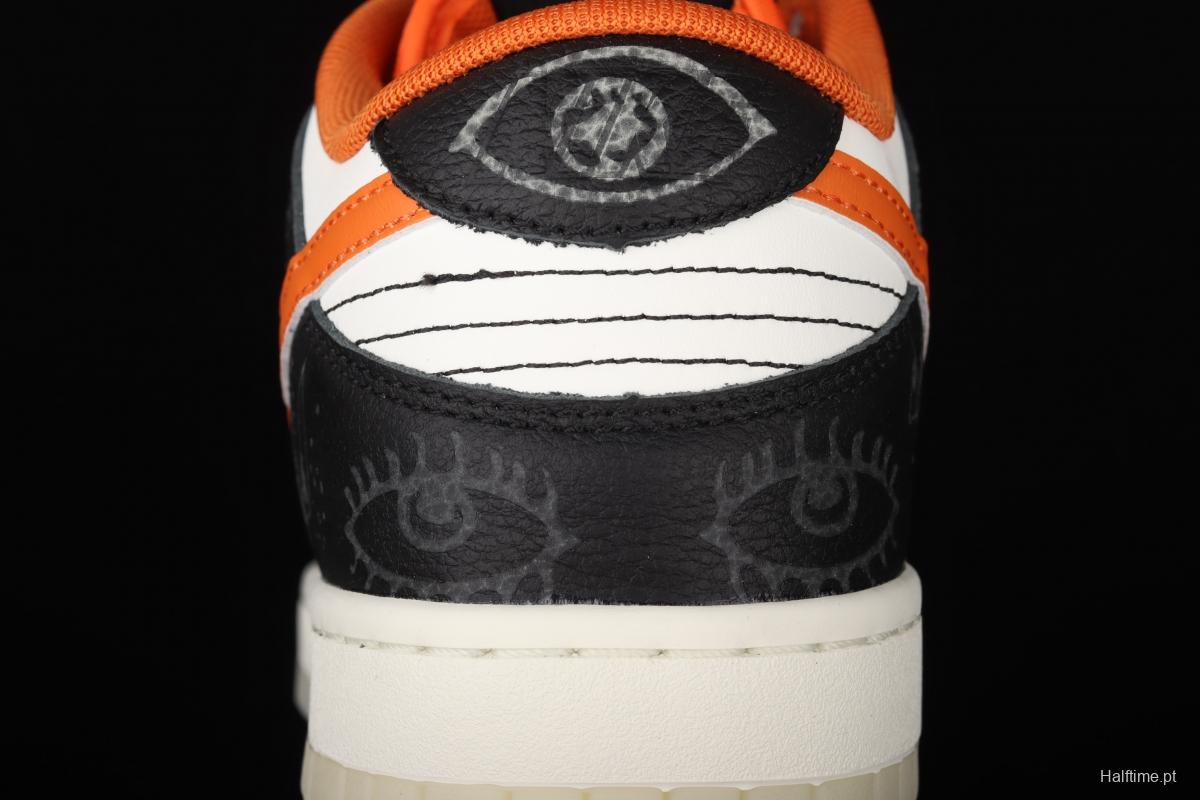 NIKE SB DUNK Low Halloween black, white and orange luminous Halloween SB rebound fashion casual board shoes DD3357-100