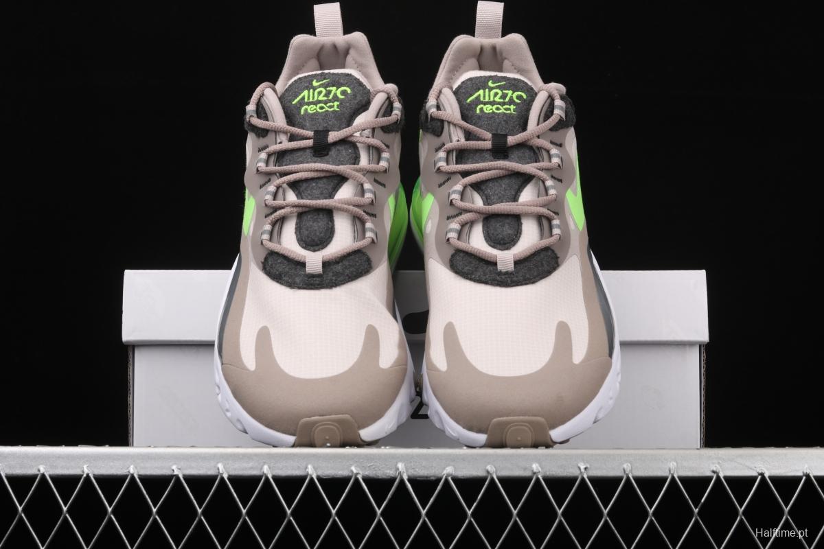 NIKE Air Max 270React new high-frequency mesh hollowing out function half-palm air cushion running shoes CQ4598-231