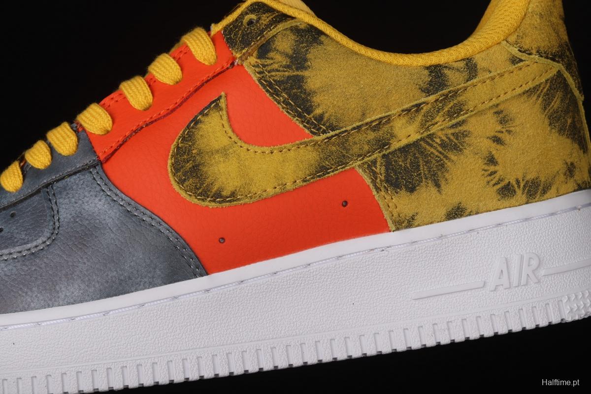 Air Force 1 Low Dark Sulphur yellow orange gray low top sports leisure board shoes CZ0337-700