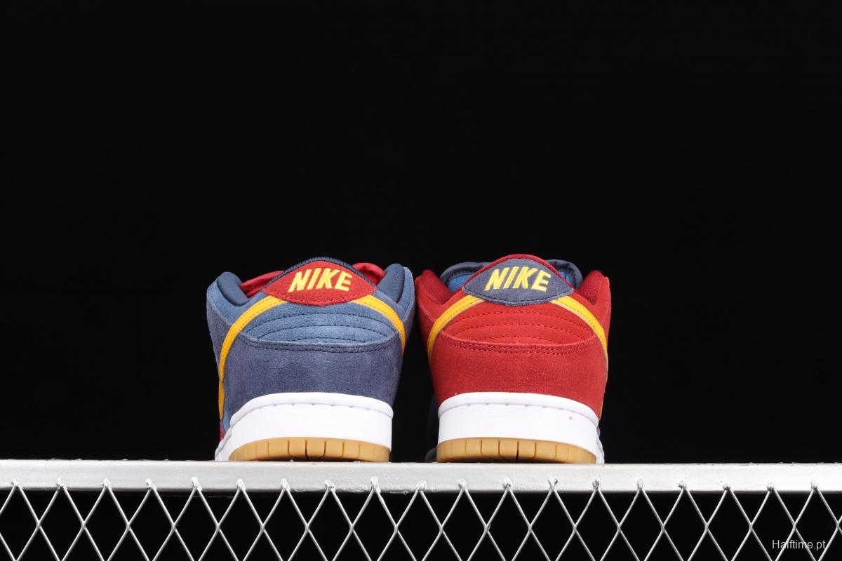 NIKE SB DUNK Low Barcelona Barcelona dress up color dunk series retro low-top skateboard shoes DJ0606-400