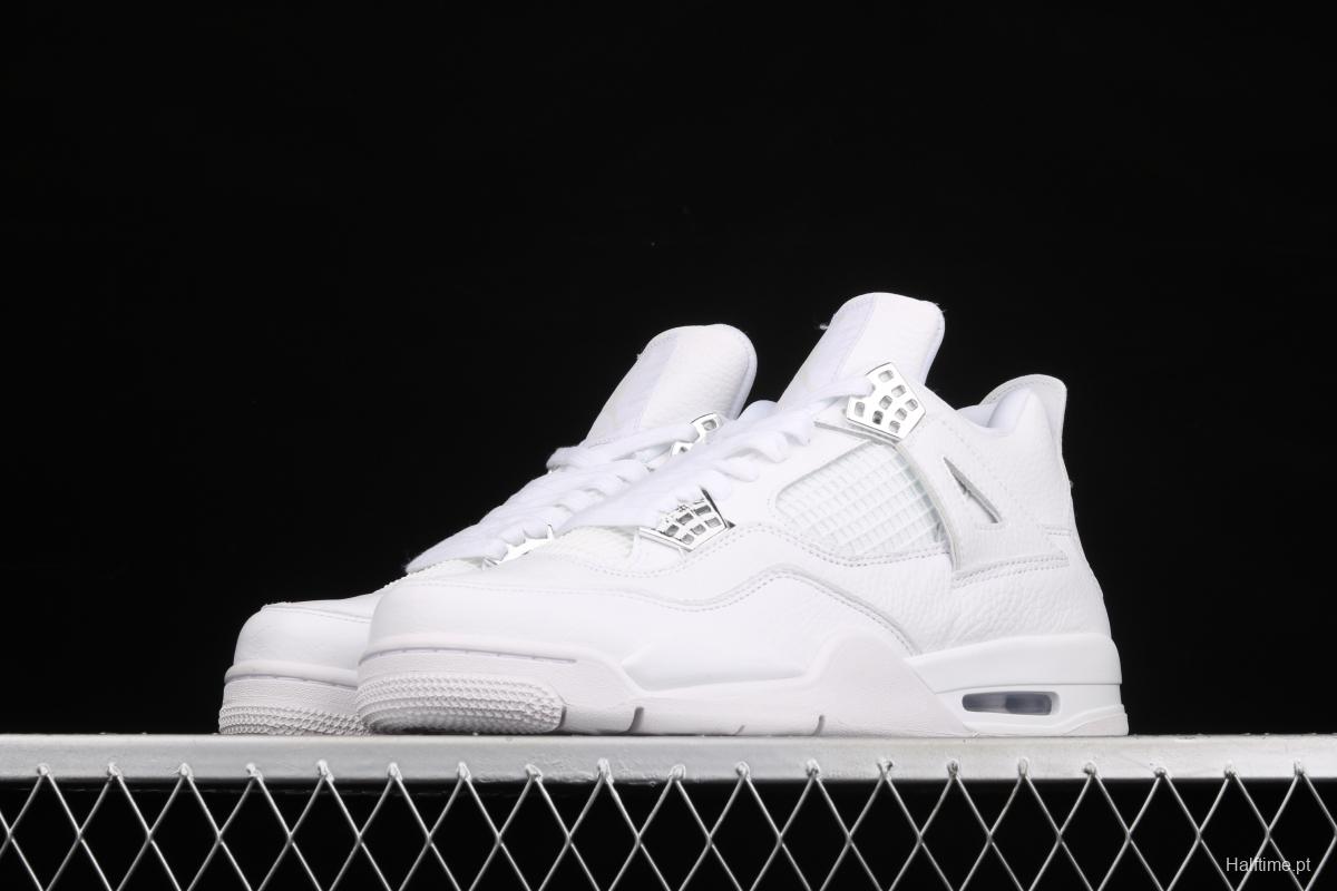 Air Jordan4 Retro PureMoney White Cat headlayer True Standard 308497-100