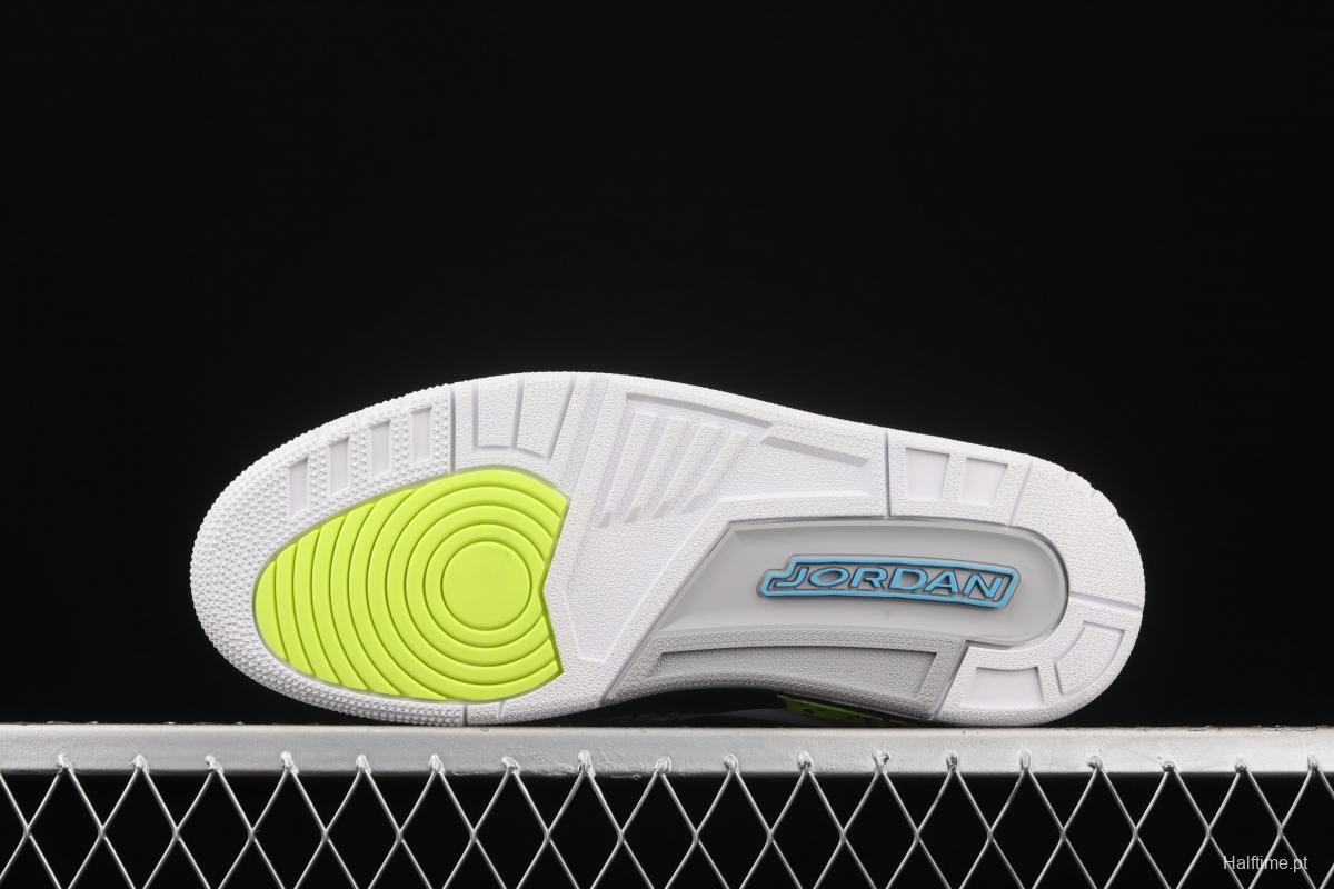 Jordan Legacy 312White and black ink spray green Velcro three-in-one board shoes AV3922-107,