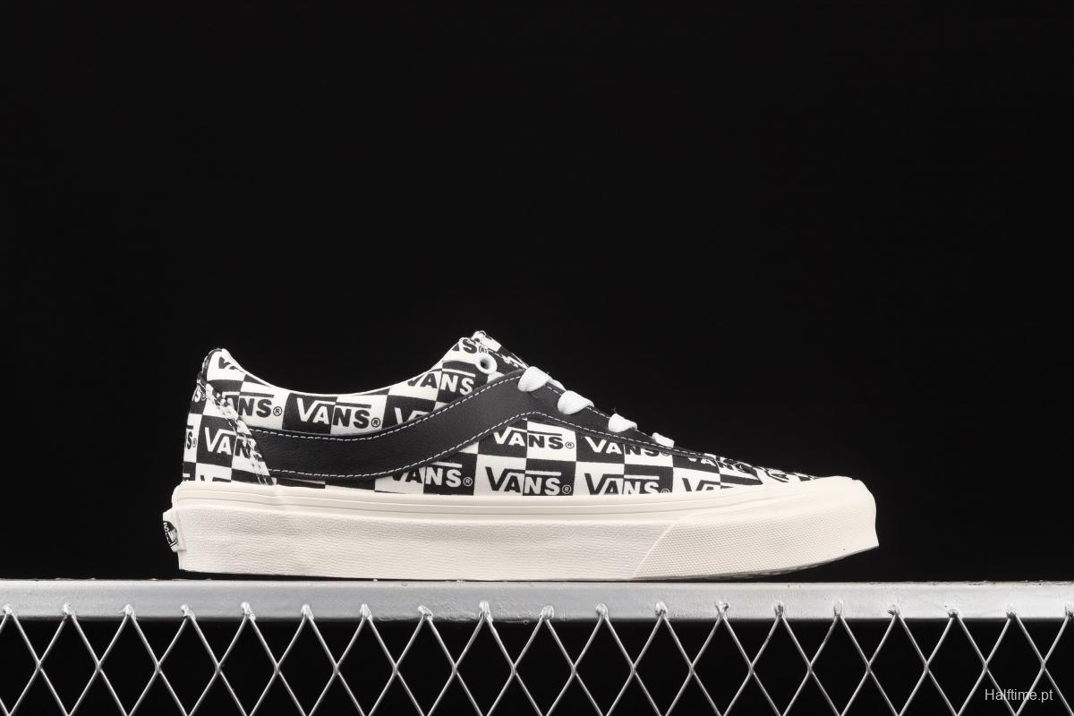 Vans Bold Ni checkerboard black and white printed cashew flower low upper board shoes VN0A3WLP42M