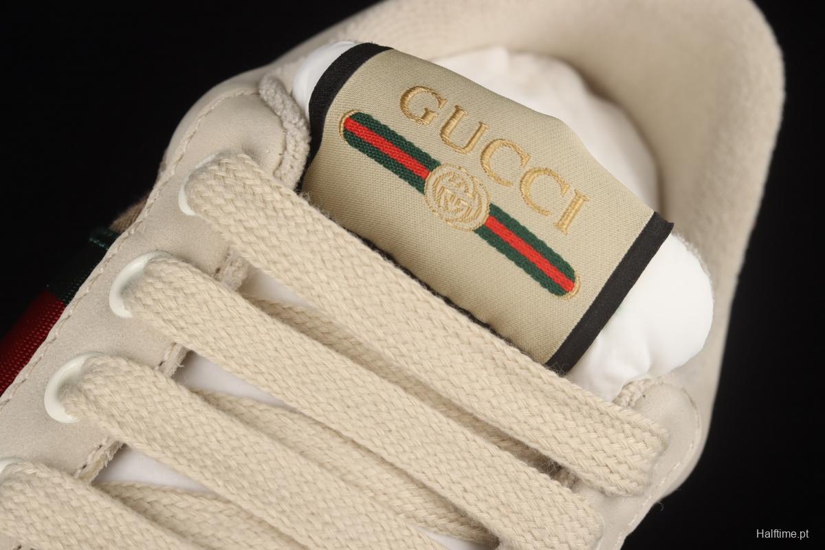 Gucci Distressed Screener Sneaker classic daddy shoes A39G09064