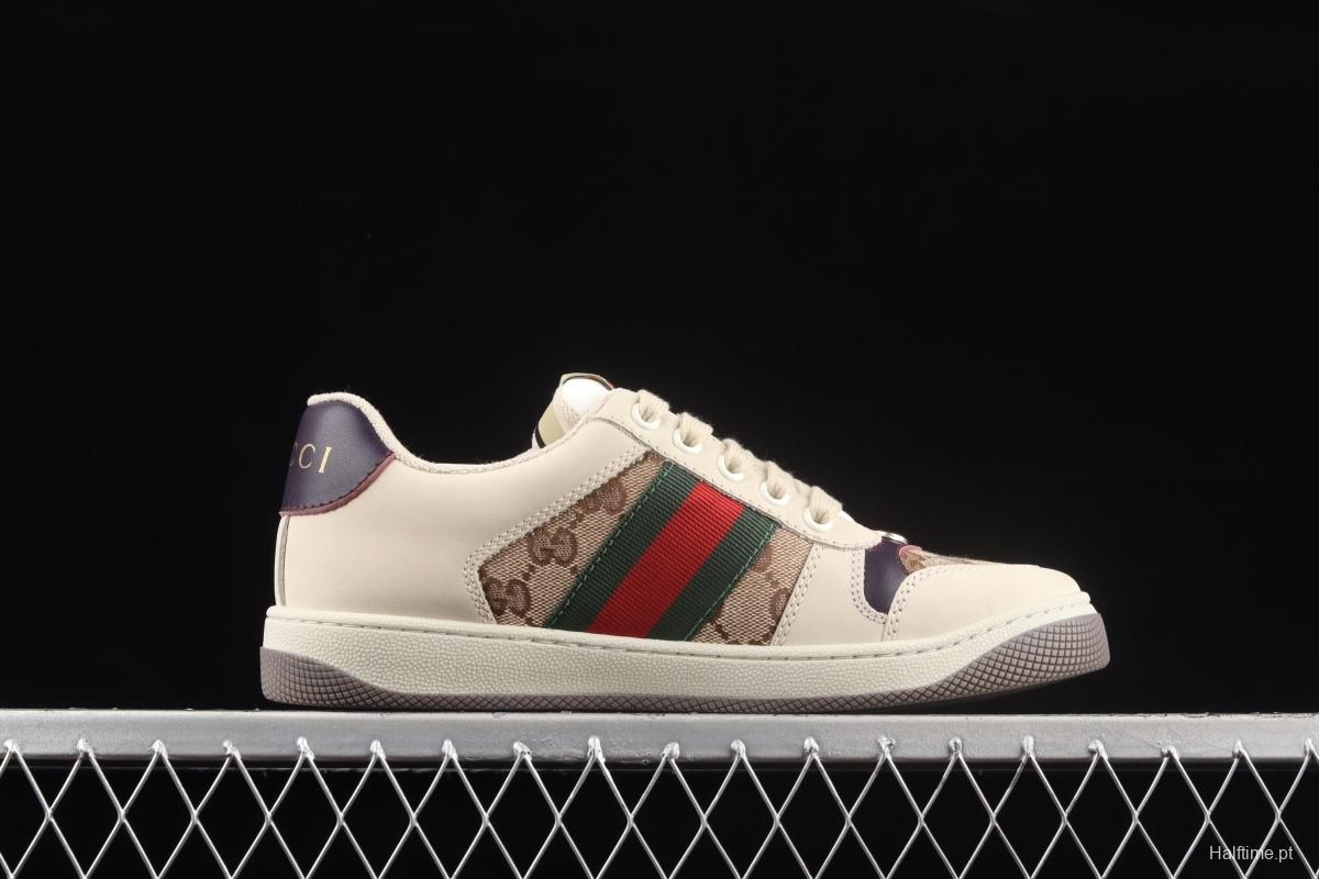 Gucci Distressed Screener Sneaker classic daddy shoes A39G09064