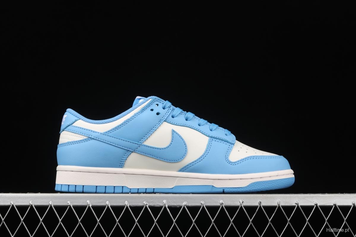 NIKE DUNK Low University Blue White Blue North Carolina White Blue Slam Dunk Series low side Leisure Sports Skateboard shoes DD1391-102