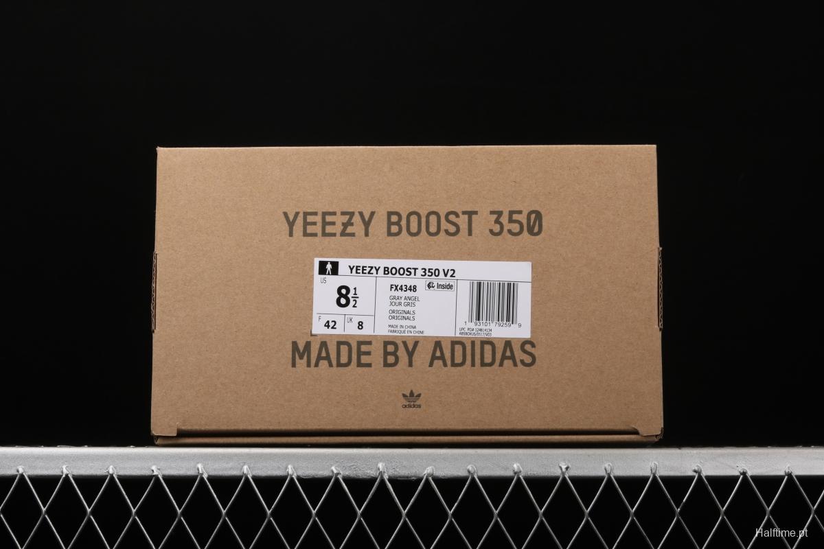 Adidas Yeezy Boost 350 V2 Tailgate FX4348 Darth Coconut 350 second generation hollowed-out Asian gray angel color BASF Boost original