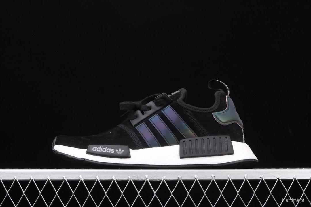 Adidas NMD_R1 F97579 pig leather black and white running shoes