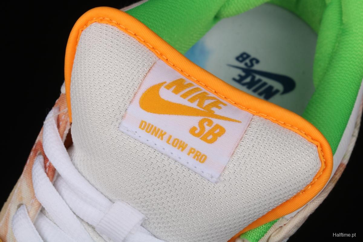 F version large box NIKE SB DUNK Low CNY joint style Chinese mandarin duck tie-dyed low-top skateboard shoes CV1628-800