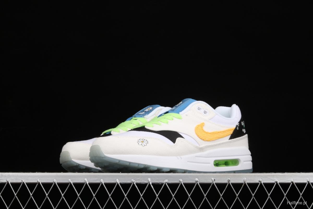 NIKE Air Max 1 Daisy Pack daisy half-palm air cushion retro running shoes CW6031-100