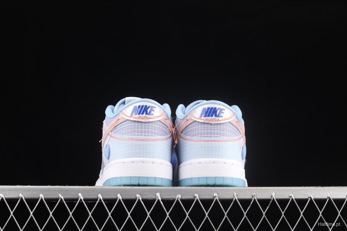 Unlon x NIKE SB DUNK Low joint style sky blue SB buckle rebound fashion leisure board shoes DJ9649-400