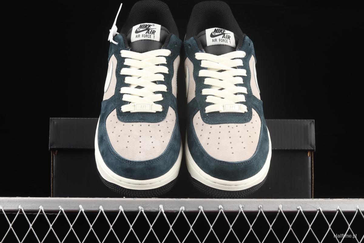 NIKE Air Force 1' 07 Low gray-white and green suede low-top casual board shoes NT9955-318