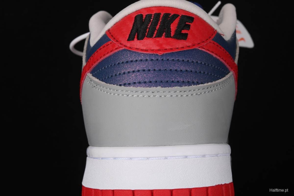 NIKE DUNK Low Samba Japan restricts the sale of Super Blue / Samba Red-Silver leisure sports board shoes CZ2667-400