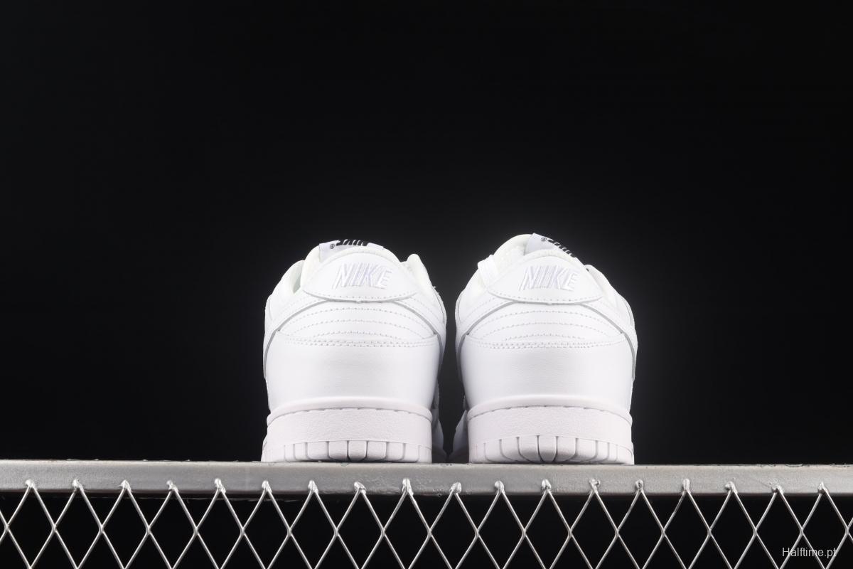 NIKE SB DUNK Low Prm Triple White pure white color SB buckle rebound fashion casual board shoes DD1503-109