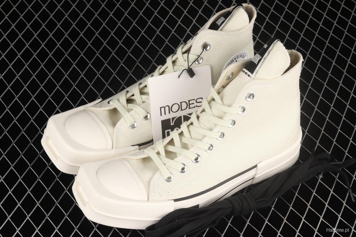 Rick Owens Drkshdw x Converse Turbodrk Hi square head co-named high-top canvas shoes 172346C