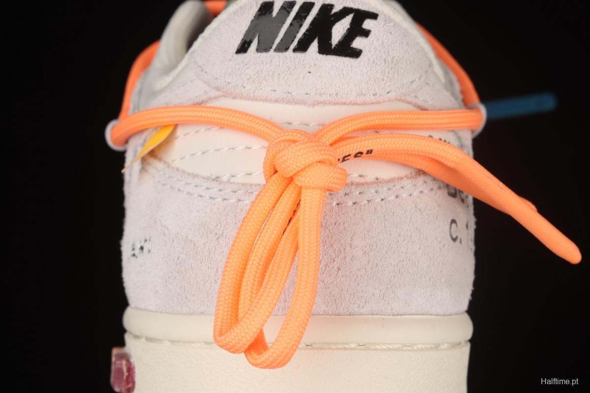 OFF-White x NIKE DUNK Low OW suede SB buckle rebound fashion casual board shoes DJ0950-119