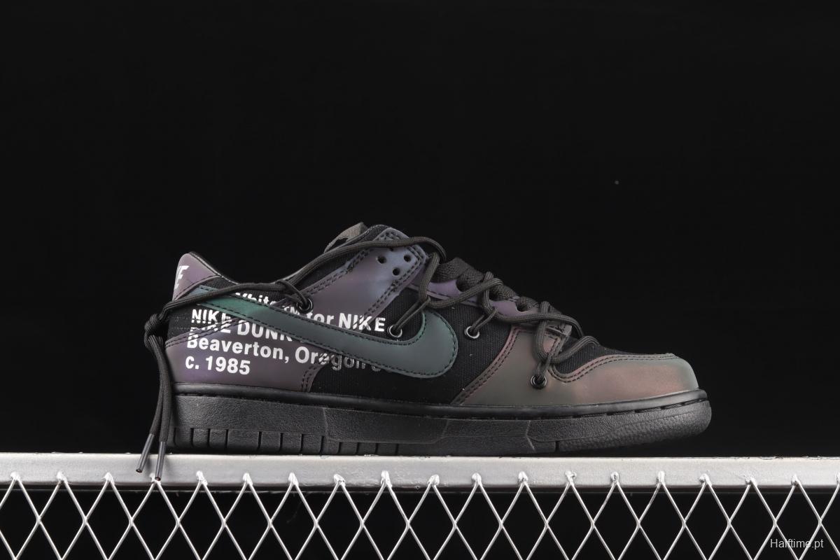 OFF-White x NIKE DUNK Low OW SB buckle rebound fashion casual board shoes DM1602-001