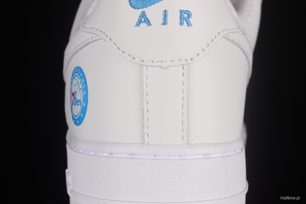 NIKE Air Force 1'07 Low Philadelphia 76ers white, blue and red low-top casual sneakers AI5958-300