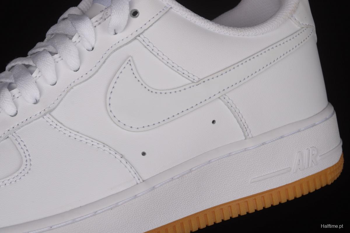 NIKE Air Force 1o07 Low raw rubber all-white low-top casual board shoes DJ2739-100
