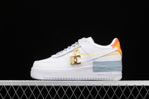 NIKE Air Force 1 ShAdidasow light weight heightened low-top board shoes DC2199-100