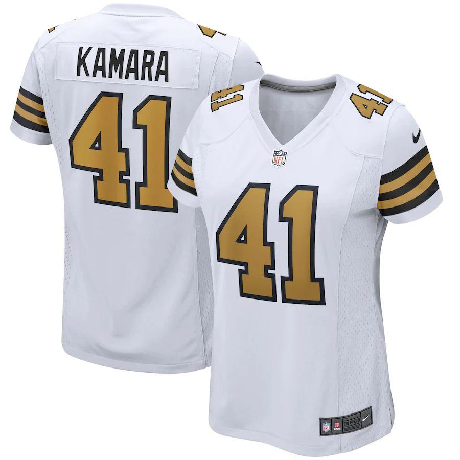 Women's Alvin Kamara White Alternate Player Limited Team Jersey