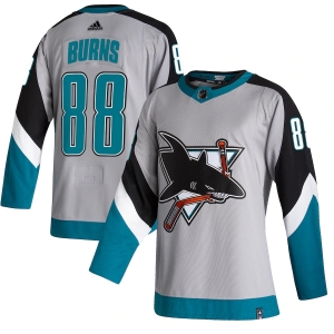 Youth Brent Burns Gray 2020-21 Reverse Retro Player Team Jersey