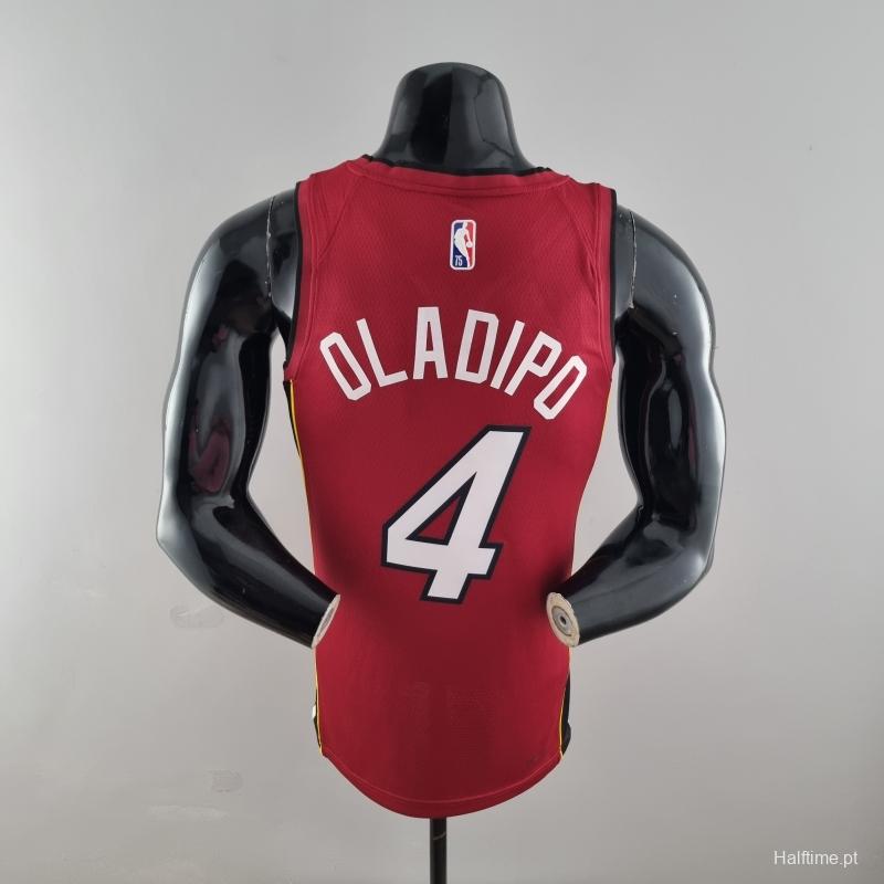 75th Anniversary Miami Heat Jordan OLADIPO#4 Burgundy NBA Jersey