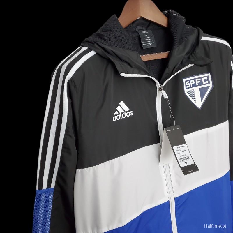 2022 Sao Paulo Windbreaker Black &amp; White Blue 