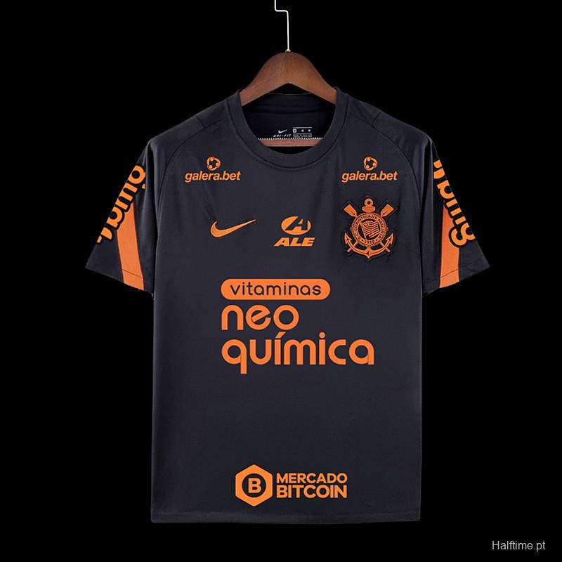 22/23 All Sponsors Corinthians Training Black Soccer Jersey