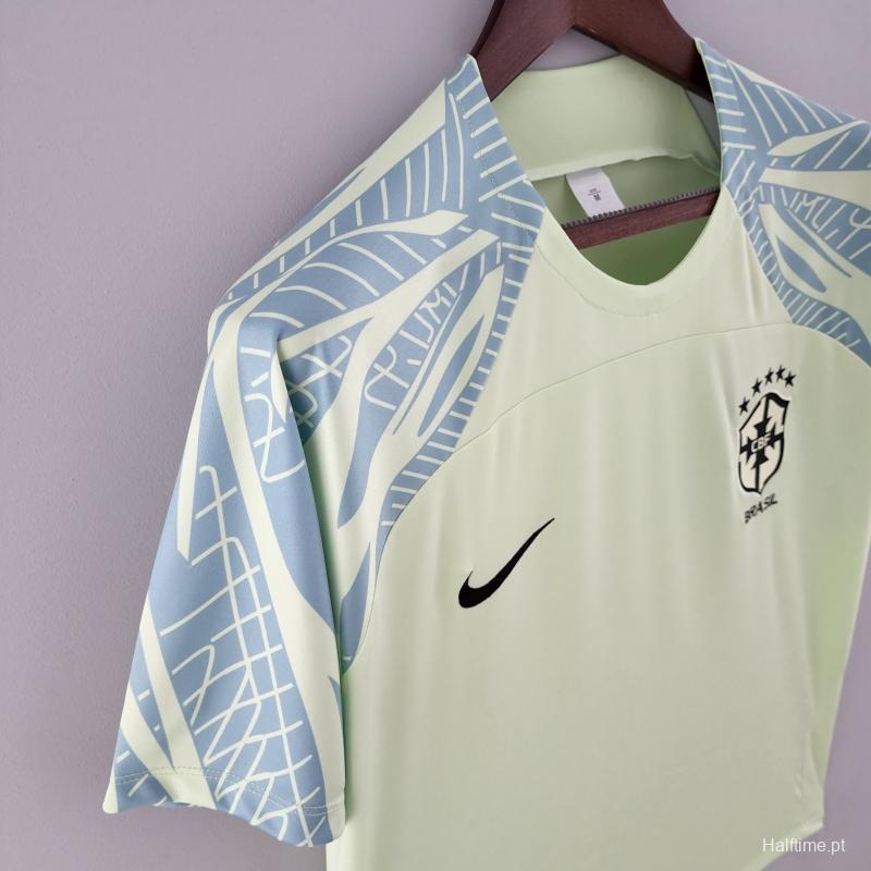 2022 Brazil Training Jersey Light Green 