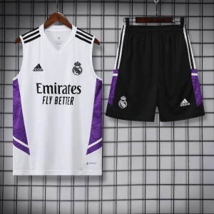 22/23 Real Madrid White Pre-match Training Jersey Vest