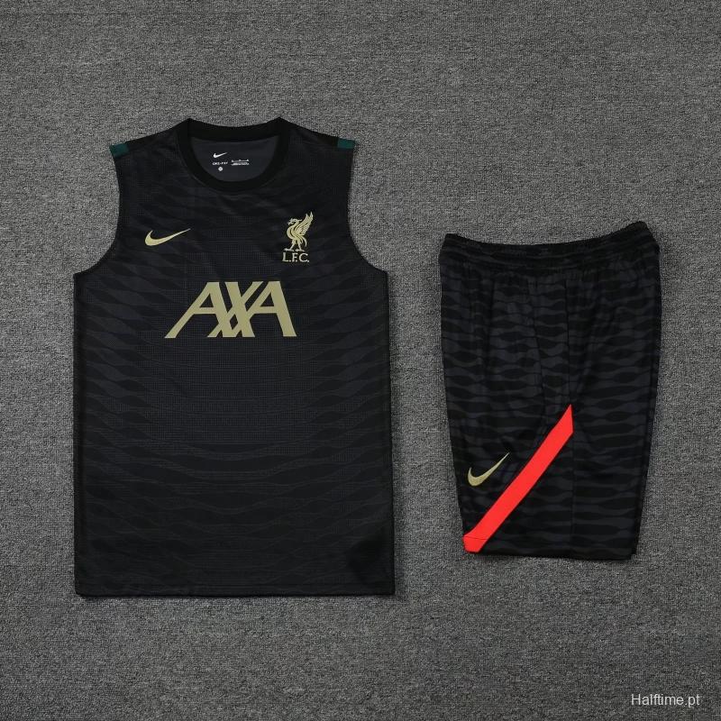 22/23 Liverpool Black Pre-match Training Jersey Vest