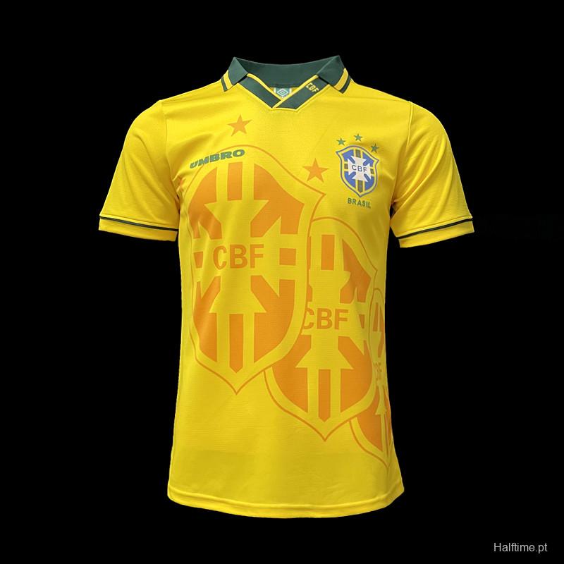 Retro 1994 Brazil Home Soccer Jersey