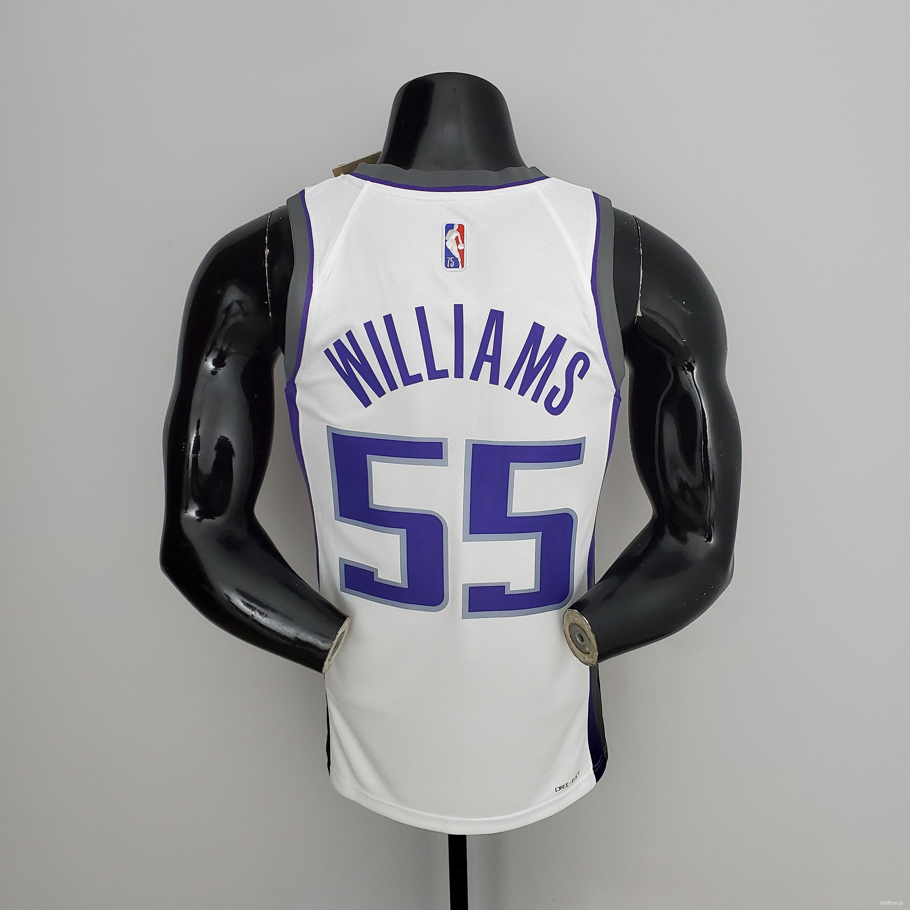 NBA 75th Anniversary Kings Williams #55 White Jersey