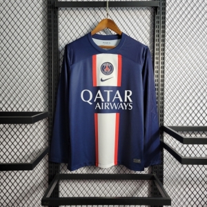 22/23 Long Sleeve PSG Paris Home Soccer Jersey