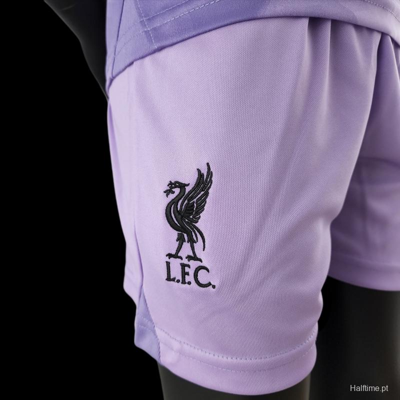 22/23 Liverpool Kids Kit Goalkeeper Purple Size 16-28