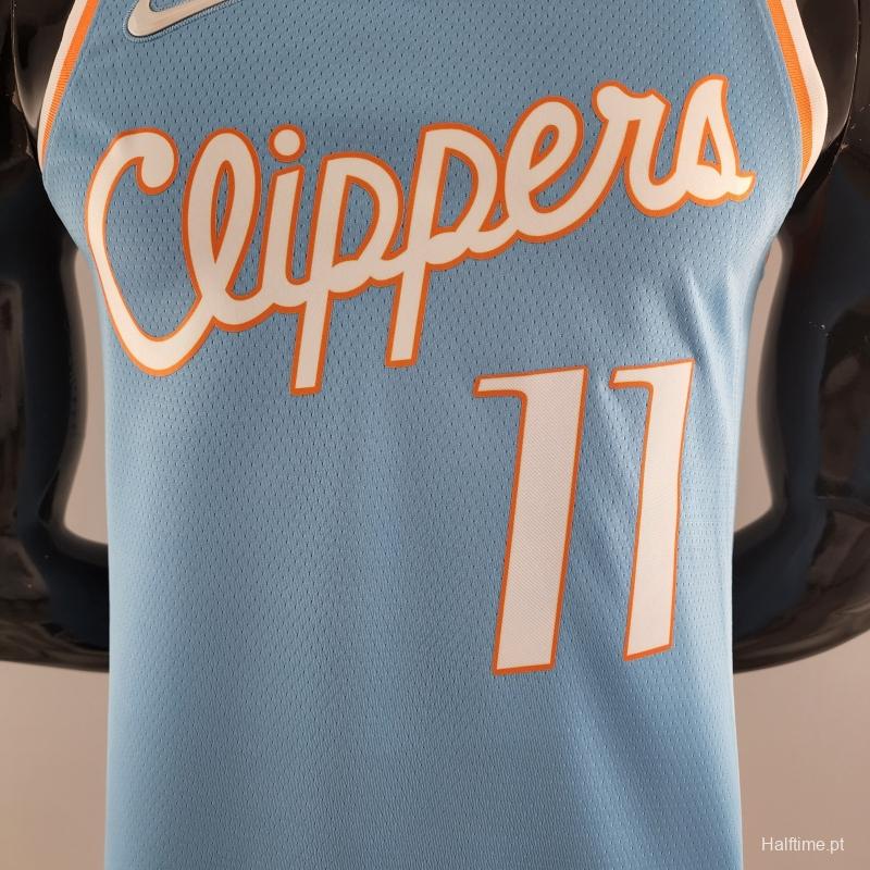 2022 WALL#11 Los Angeles Clippers City Edition NBA Jersey Blue