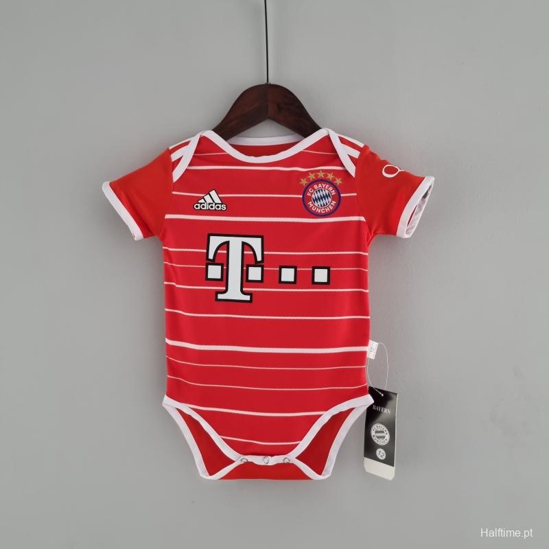 22/23 Bayern Munich Home Baby KM#0027 9-12 Soccer Jersey