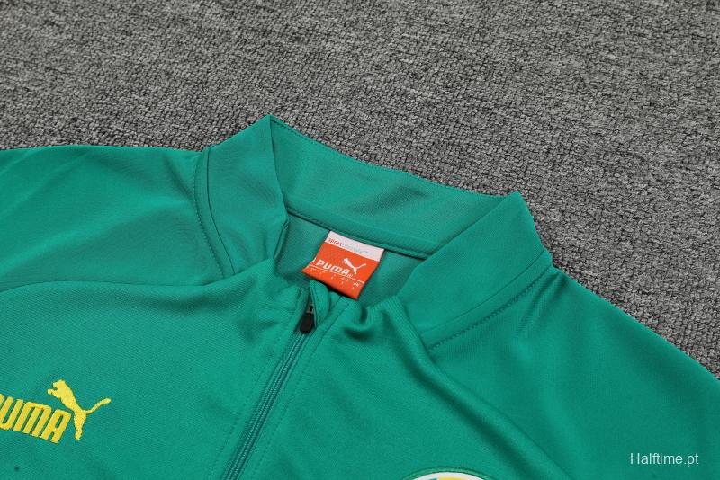 2022 Senegal Green Half Zipper Tracksuit